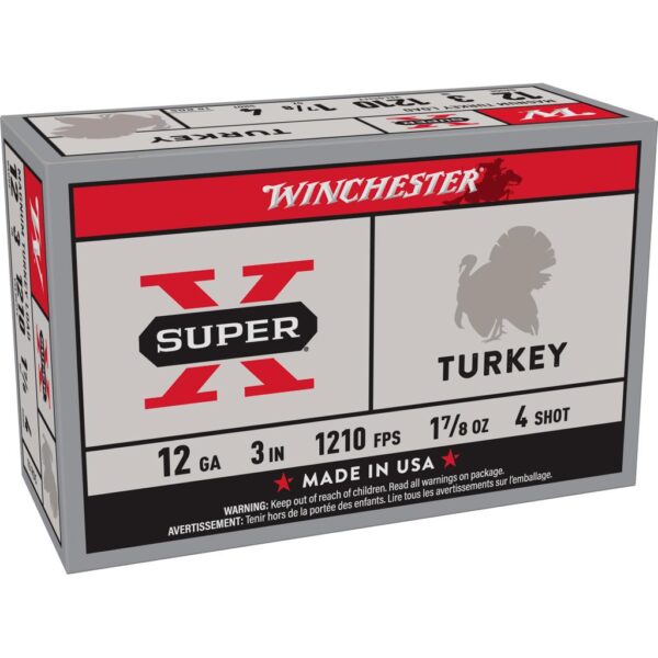Winchester Super-X Turkey Loads Shotshells 3" 1-7/8 oz 1210 fps #4 10/ct