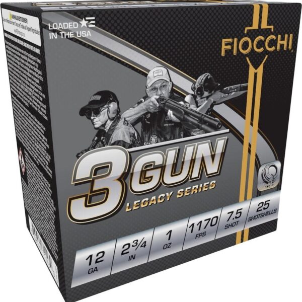 Fiocchi 3 Gun Match Shotshells 12ga 2-3/4" 1oz 1170 fps #7.5  25/ct