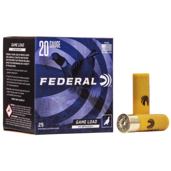 Federal Game-Shok Upland Game Hi Brass Load 20 ga 2 3/4" MAX 1 oz #7.5  - 25/box