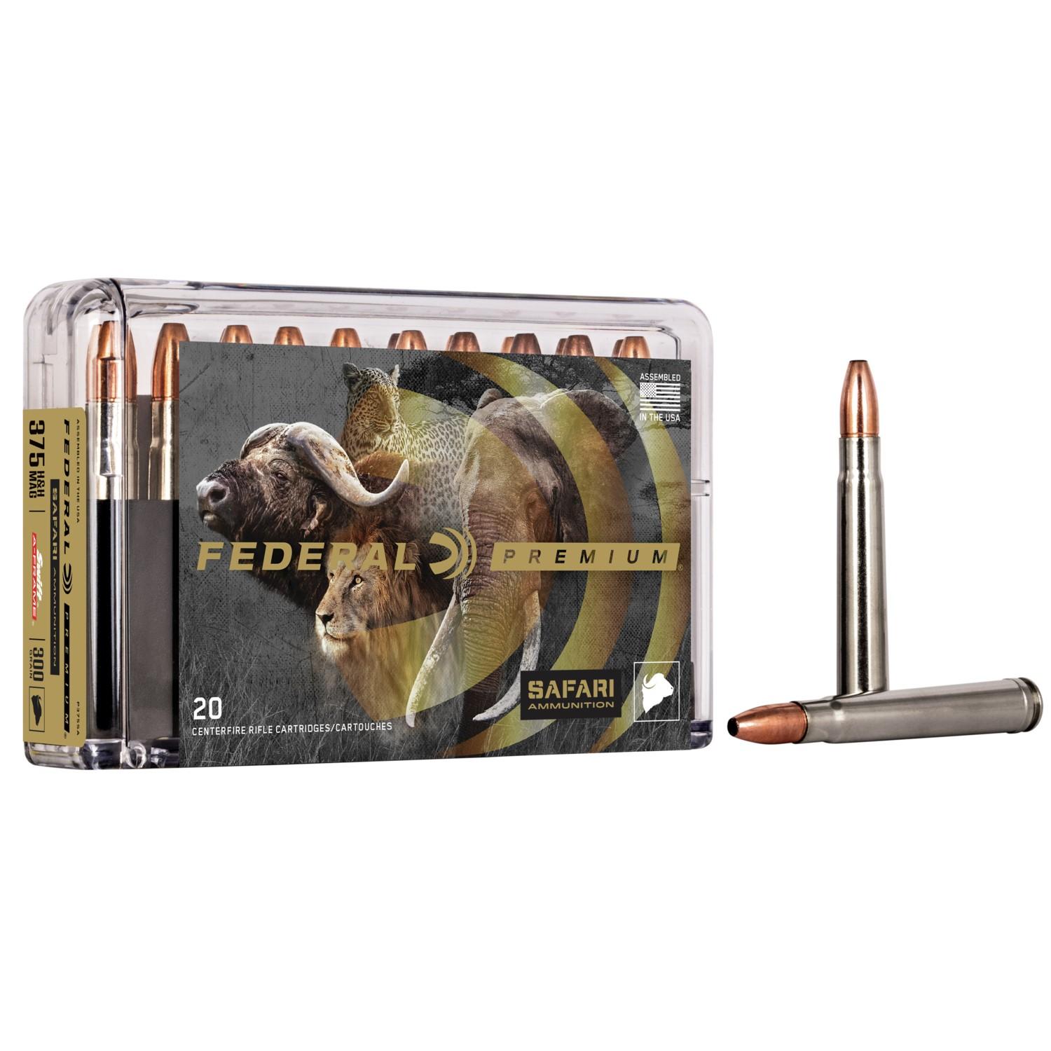 Federal Premium Cape-Shok Rifle Ammunition .375 H&H 300 gr SAF 2450 fps - 20/ct