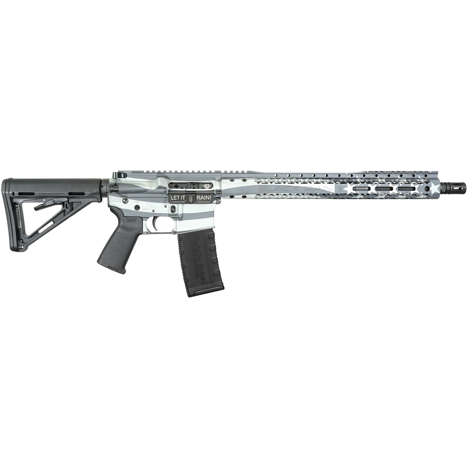 Black Rain Ordnance Spec+ Patriot Rifle 5.56mm 30rd Magazine 16" Barrel Obsidian American Flag Finish