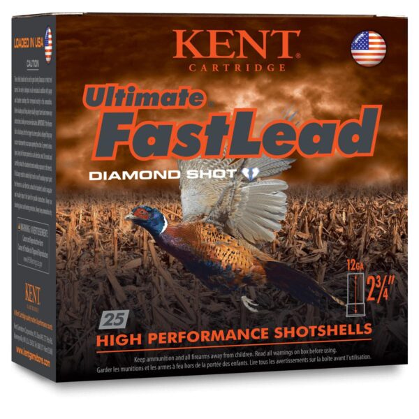 Kent Ultimate Fast Lead Shotshells 12 ga 2-3/4" 1-3/8oz 1475 fps #6 25/ct