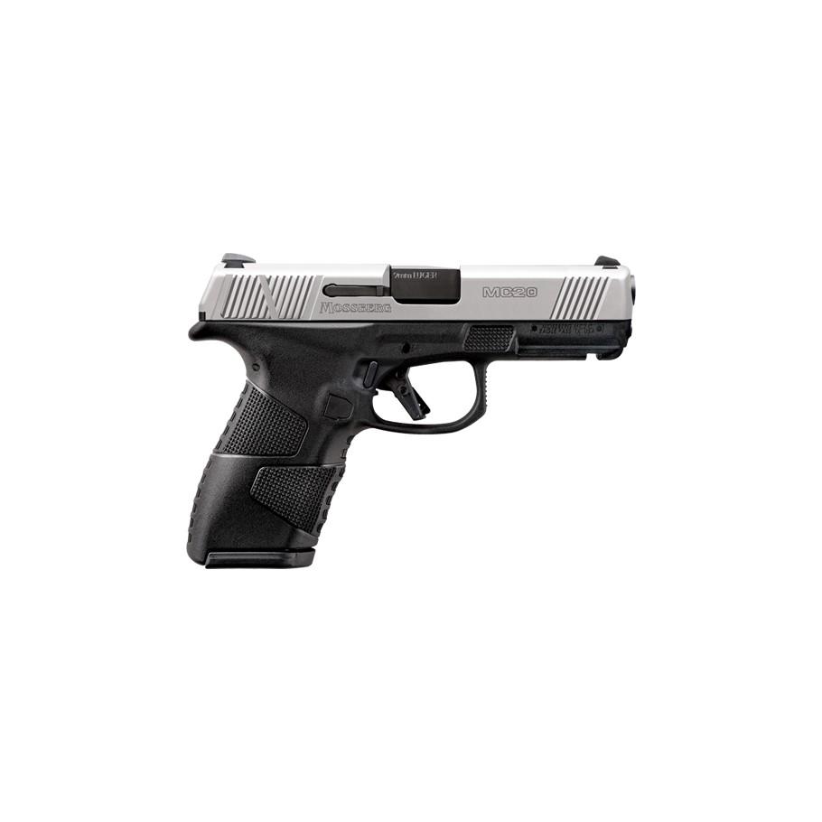 Mossberg MC2c Handgun 9mm Luger 10rd Magazine 3.9" Barrel Black and Silver Cross-Bolt Safety MA Compliant