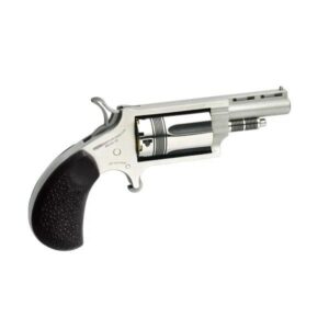 NAA .22 Mag Wasp Handgun .22 WMR 5rd Capacity 1.625" Barrel Silver with Black Grips