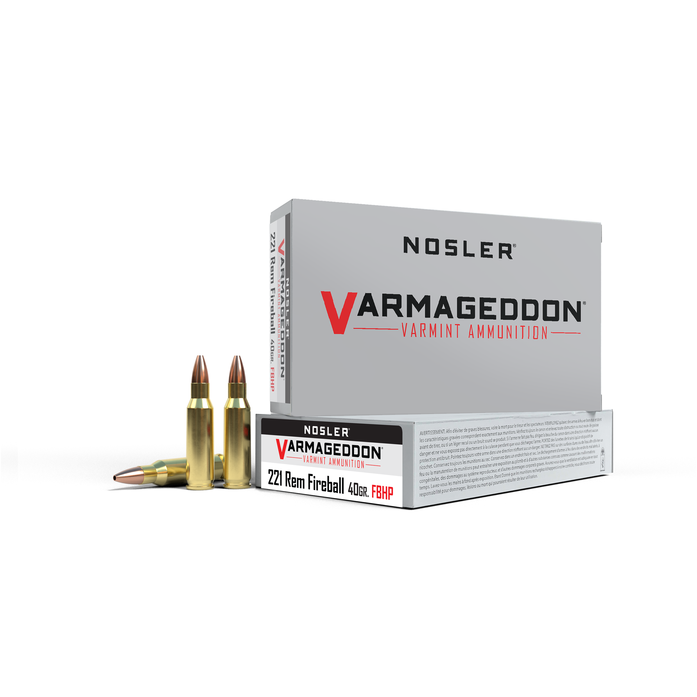 Nosler Varmegeddon Rifle Ammunition .221 Rem Fireball 40 gr FBHP 3100 fps - 20/box