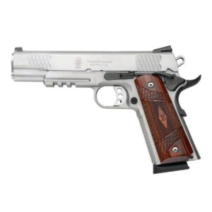 S&W M1911TA E-Series Tactical Rail Handgun 45 Auto 8rd Magazine 5" Barrel Wood Grips