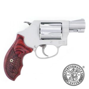 Smith & Wesson J-Frame Performance Center Model 637 Enhanced Action Handgun .38 Spl 5rd Capacity 1.88" Barrel Silver with Brown Grip