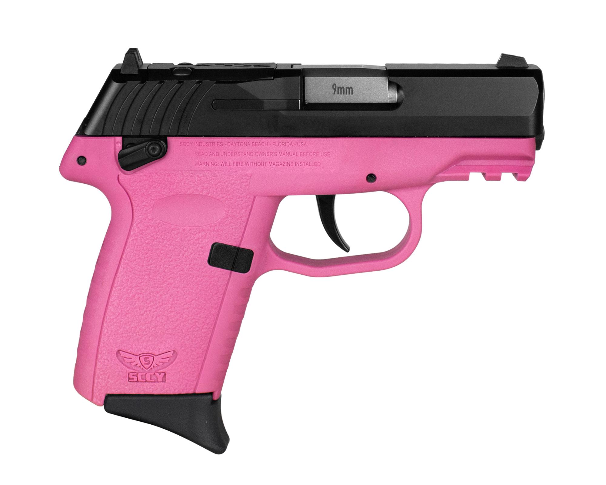 SCCY CPX-1 RDR Handgun 9mm Luger 10rd Magazine 3.1" Barrel External Safety Only Black Slide/Pink Frame