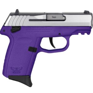 SCCY CPX-1 Handgun 9mm Luger 10rd Magazine 3.1" Barrel External Safety Only Stainless Slide/Purple Frame