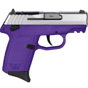 SCCY CPX-1 RDR Handgun 9mm Luger 10rd Magazine 3.1" Barrel External Safety Only Stainless Slide/Purple Frame