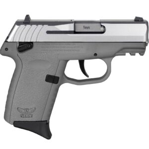 SCCY CPX-1 Handgun 9mm Luger 10rd Magazine 3.1" Barrel External Safety Only Stainless Slide/Sniper Grey Frame