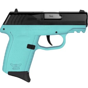 SCCY CPX-2 Handgun 9mm Luger 10rd Magazine 3.1" Barrel No Safety Black Slide/SCCY Blue Frame