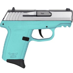 SCCY CPX-2 Handgun 9mm Luger 10rd Magazine 3.1" Barrel No Safety Stainless Slide/SCCY Blue Frame