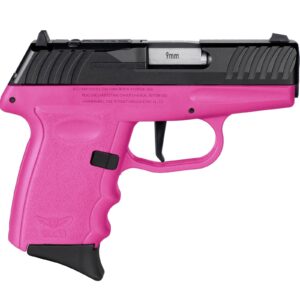 SCCY DVG-1 RDR Handgun 9mm Luger 10rd Magazine 3.1" Barrel Striker Fired Black Slide/Pink Frame