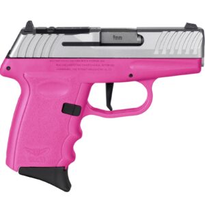 SCCY DVG-1 RDR Handgun 9mm Luger 10rd Magazine 3.1" Barrel Striker Fired Stainless Slide/Pink Frame