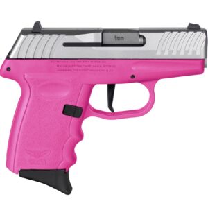 SCCY DVG-1 Handgun 9mm Luger 10rd Magazine 3.1" Barrel Striker Fired Stainless Slide/Pink Frame