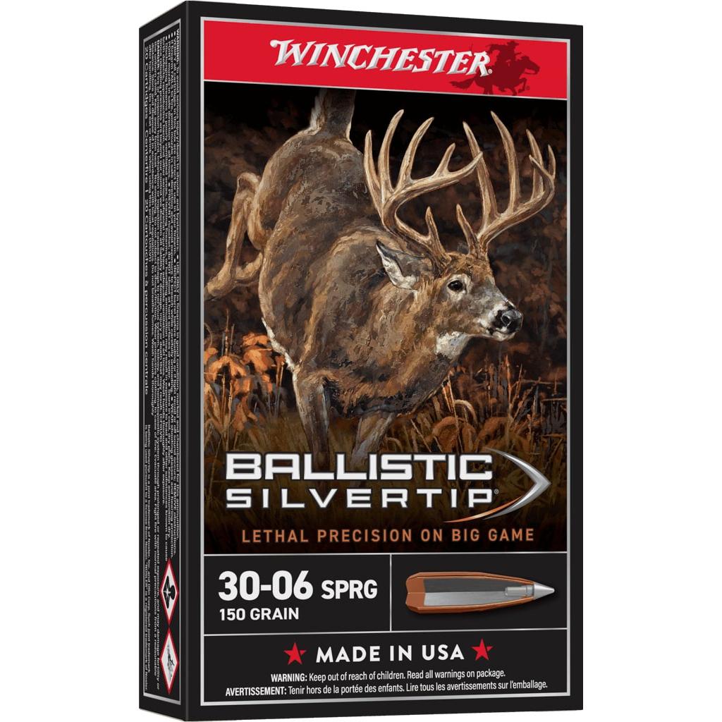 Winchester Ballistic Silvertip Rifle Ammunition .30-06 Sprg 150 gr. PT 2900 fps 20/ct