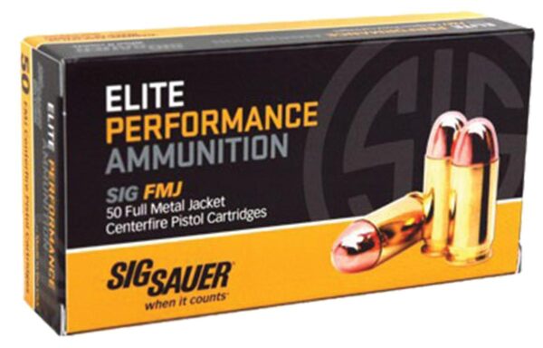 Sig Elite Performance Handgun Ammunition .380 ACP 100 gr FMJ 910 fps 50/ct