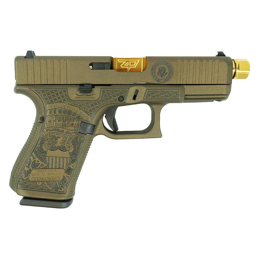 Glock 19 Gen 5 Custom "Trump" Compact Handgun 9mm Luger 15rd Magazines (3) 4.6" Threaded Barrel Austria