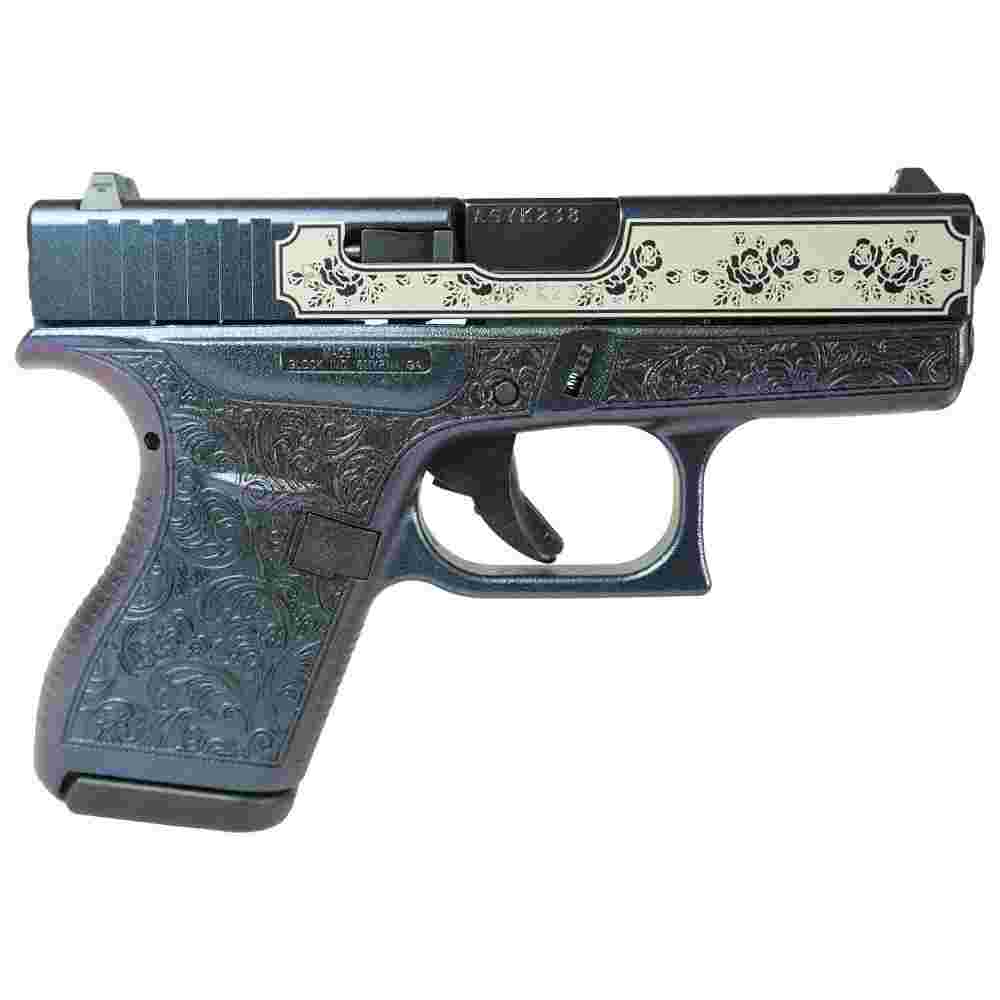 Glock 42 "Glock & Roses Mongoose Purple" Handgun .380 ACP 6rd Magazines (2) 3.2" Barrel USA
