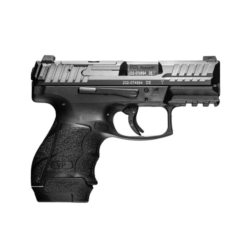 H&K VP9SK-B Subcompact OR Handgun 9mm Luger 12rd (1) & 15rd (1) Magazines 3.39" Barrel Black