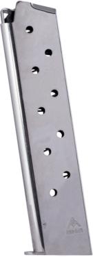 Mec-Gar 1911 Govt Handgun Magazine .45 ACP HT Nickel 10/rd