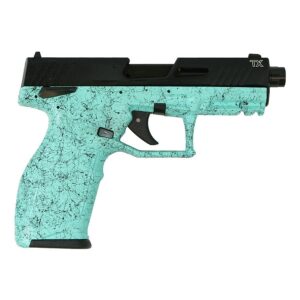 Taurus TX22 Gen 2 Handgun .22 LR 10rd Magazines (2) 4.16" Barrel Cyan Splatter BK/BK Optics Ready