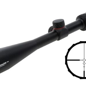 Crimson Trace rifle scope with reticle view.