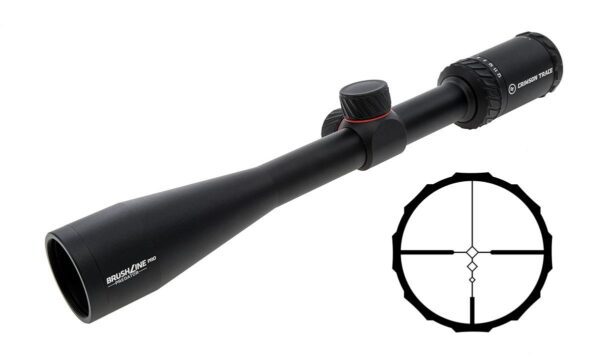 Crimson Trace rifle scope with reticle view.