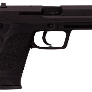 HK 81000328 USP V7 LEM 45 ACP Caliber with 4.41" Barrel, 10+1 Capacity, Overall Black Finish, Serrated Trigger Guard Frame, Serrated Steel Slide, Polymer Grip & No Manual Safety Includes 2 Mags
