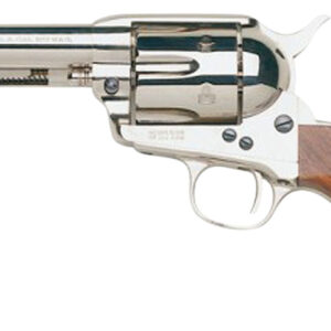 Taylors & Company 555121 1873 Cattleman 45 Colt (LC) Caliber with 4.75" Barrel, 6rd Capacity Cylinder, Overall Nickel-Plated Finish Steel & Walnut Grip