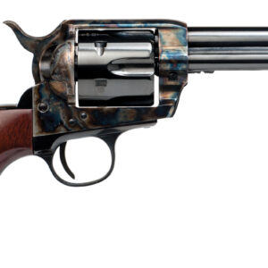 Cimarron PP410 Frontier Pre-War 1896-1940 45 Colt (LC) 6 Shot, 4.75" Blued Steel Barrel, Blued Cylinder, Color Case Hardened Steel Frame, Walnut Grip, Exposed Hammer