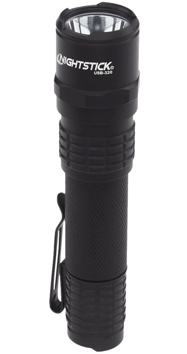 Nightstick USB320 USB Rechargeable EDC Flashlight  Black Anodized 320 Lumens White LED