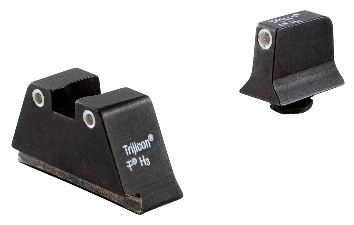 Trijicon 600689 Suppressor/Optic Height Sights  Green/Tritium White Outline Front Sight-Green/Tritium White Outline Rear Sight Glock 20/21 Large Frame