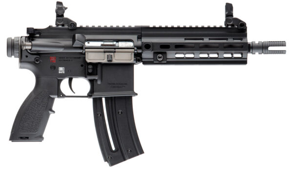 HK 81000404 416  22 LR 10+1 8.50" Black Steel Threaded Barrel, Black Aluminum Receiver w/M-LOK & Picatinny Rail, Black Polymer Grip w/Storage Compartment