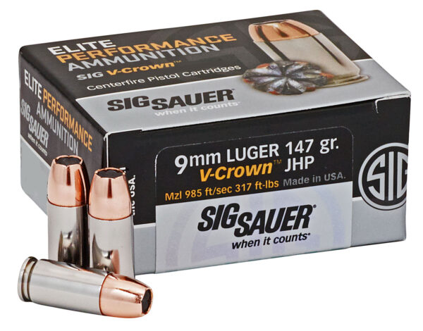 9mm Luger ammunition box and bullets
