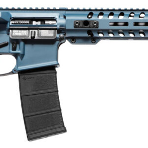 Patriot Ordnance Factory 01580 Wonder  5.56x45mm NATO 16.50" 30+1 Blue Titanium Cerakote 6 Position MFT Minimalist Stock