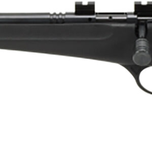 Black hunting rifle side view