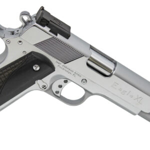 Iver Johnson Arms EAGLEXLC45 1911 Eagle XLC  45 ACP 6" 8+1 High Polished Bright Chrome Long Slide Diamondwood Walnut w/Logo Grip Adjustable Sights