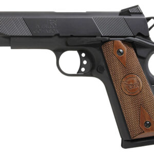 Iver Johnson Arms HAWK Hawk Commander 45 ACP 8+1 4.25" Black Steel Barrel, Matte Black Serrated Steel Slide & Frame w/Beavertail. Checkered Double Diamond Walnut Grip