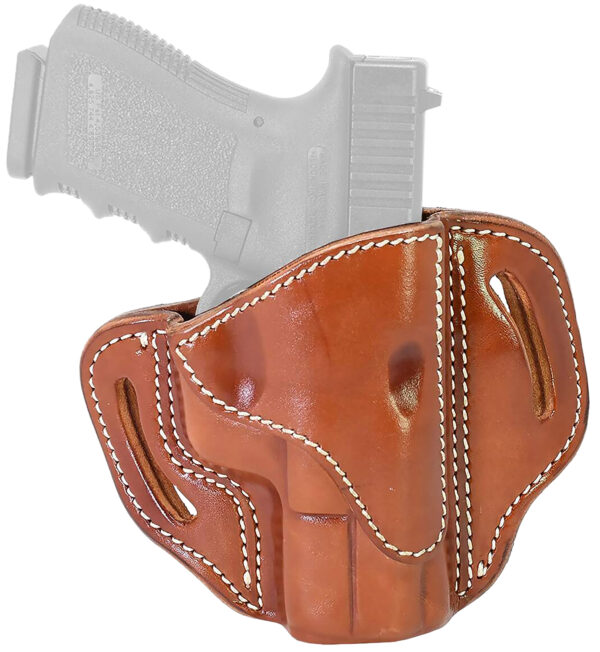 1791 Gunleather BH21CBRR BH2.1  OWB Size 2.1 Classic Brown Leather Belt Slide Compatible w/Glock 17/S&W M&P Shield/Springfield XD Right Hand