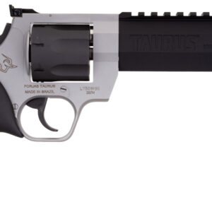 Taurus 2454065RH Raging Hunter  454 Casull 5rd 6.75" Matte Black Oxide Cylinder & Barrel Matte Stainless Steel Frame Black Rubber with Integrated Red Cushion Insert Grip