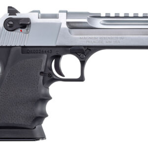 Magnum Research DE44L5BC Desert Eagle L5 44 Rem Mag 5" with Muzzle Brake 8+1 Black Hardcoat Anodized Aluminum Brushed Chrome Carbon Steel Slide Black Hogue Wraparound Rubber Grip