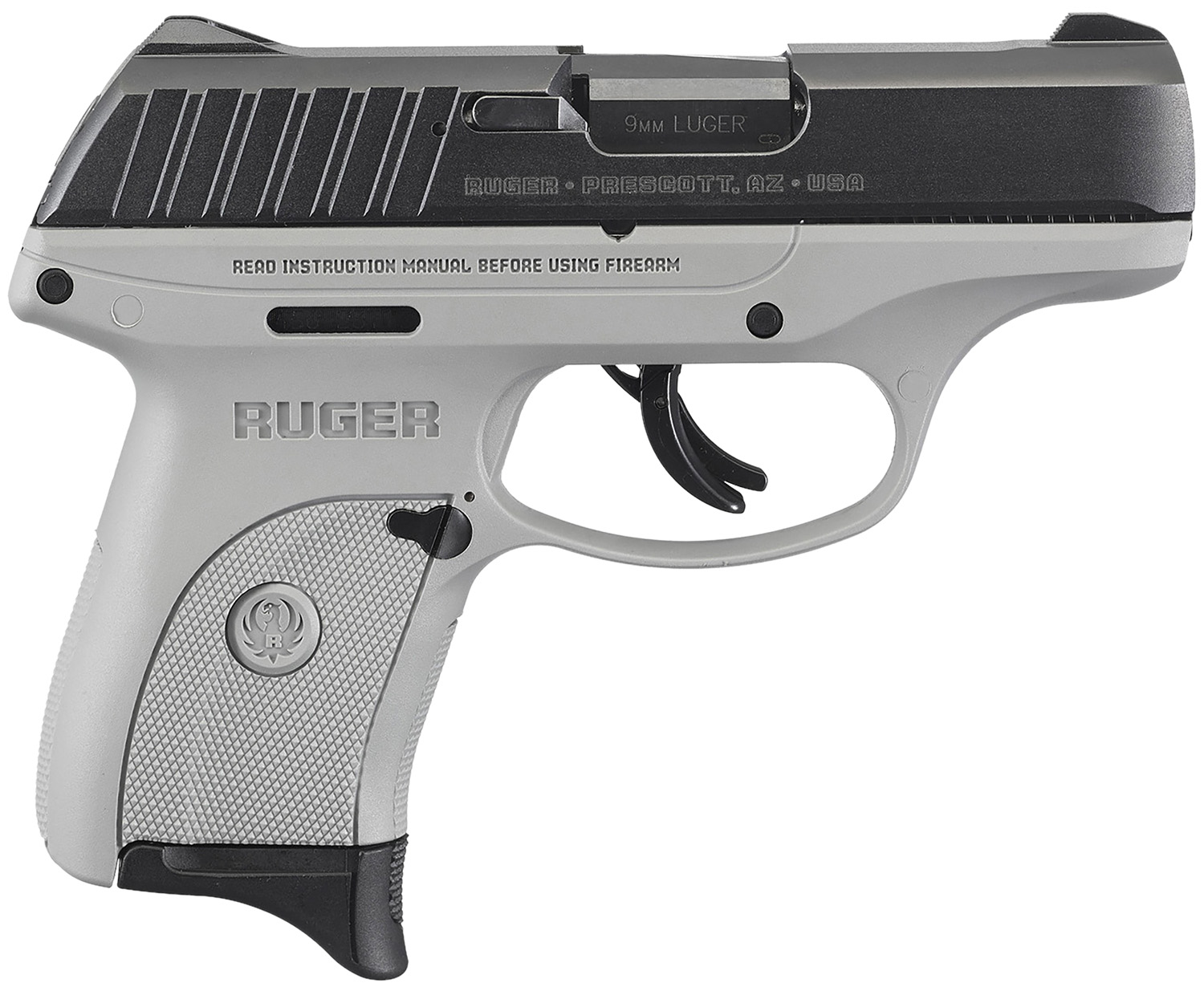 Ruger 13201 EC9s  9mm Luger Black Oxide Alloy Steel 3.12" Barrel 7+1, Gray High Performance Glass-Filled Nylon Frame, Black Oxide Hardened Steel Slide