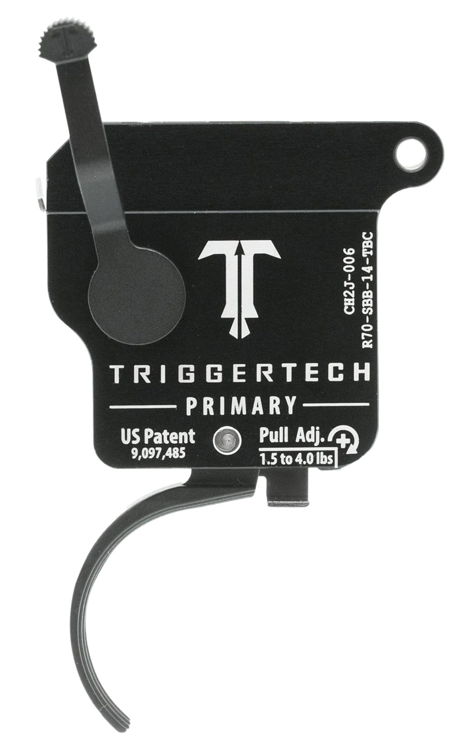 TriggerTech R70SBB14TBC Primary  Single-Stage Traditional Curved Trigger with 1.50-4 lbs Draw Weight for Remington 700 Right