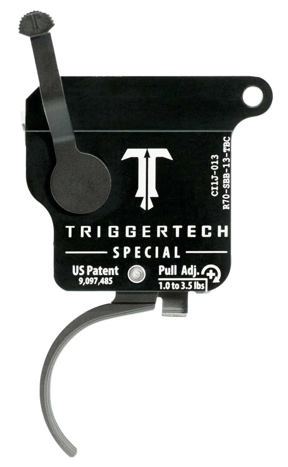 TriggerTech R70SBB13TBC Special  Single-Stage Traditional Curved Trigger with 1-3.50 lbs Draw Weight for Remington 700 Right