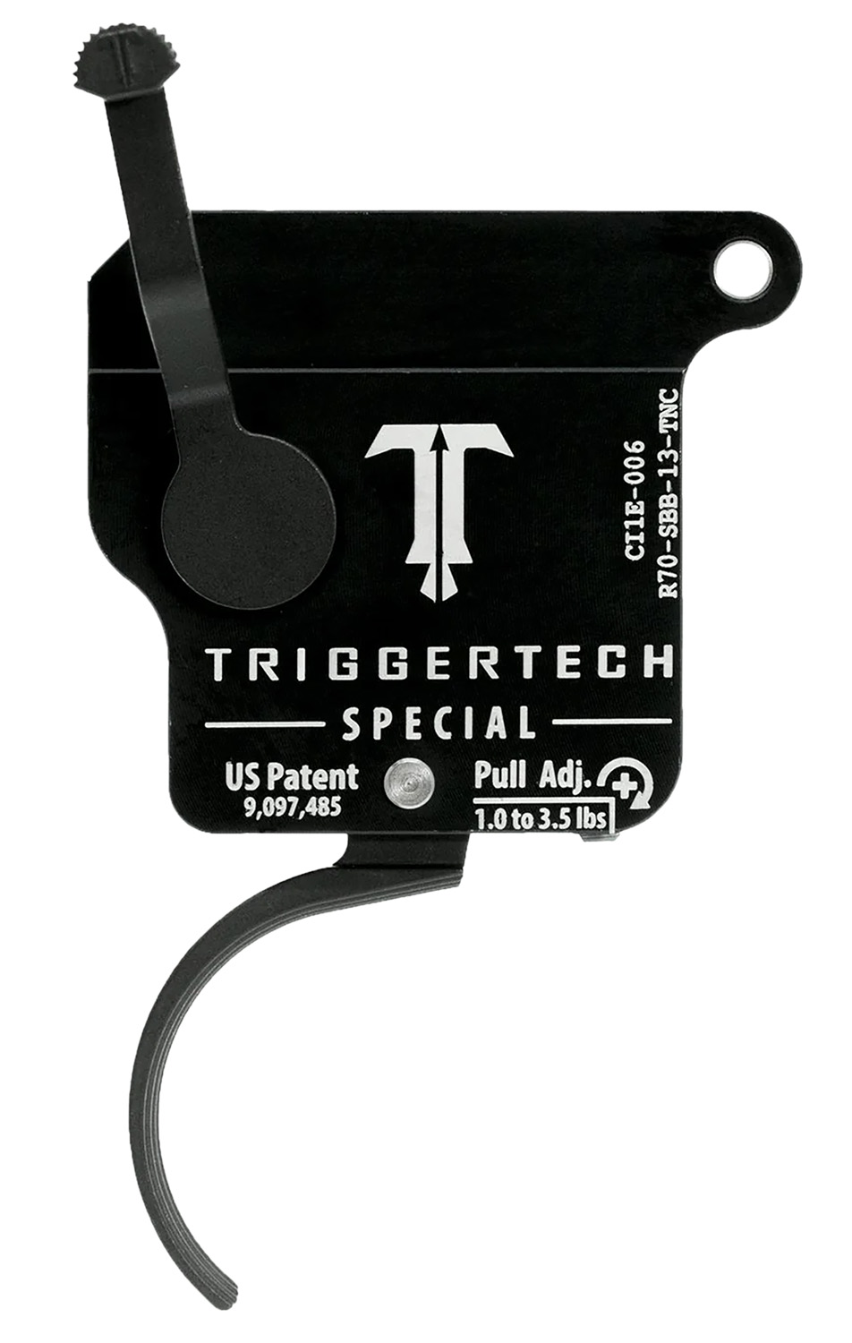 TriggerTech R70SBB13TNC Special Without Bolt Release Single-Stage Traditional Curved Trigger with 1-3.50 lbs Draw Weight for Remington 700 Right