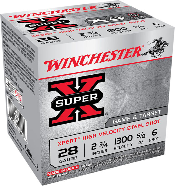 Winchester Ammo WE28GT6 Super X Xpert High Velocity 28Gauge 2.75" 5/8oz 6Shot 25 Per Box/10 Case