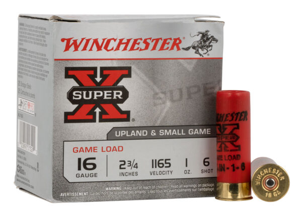 Winchester Ammo XU166 Super X Game Load 16Gauge 2.75" 1oz 6Shot 25 Per Box/10 Case