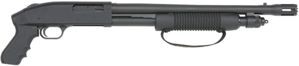 Mossberg 50697 590 Cruiser 12 Gauge 6+1 3" 18.50" Stand-Off Barrel, Dual Extractors, Matte Blued Metal Finish, Synthetic Pistol Grip Stock